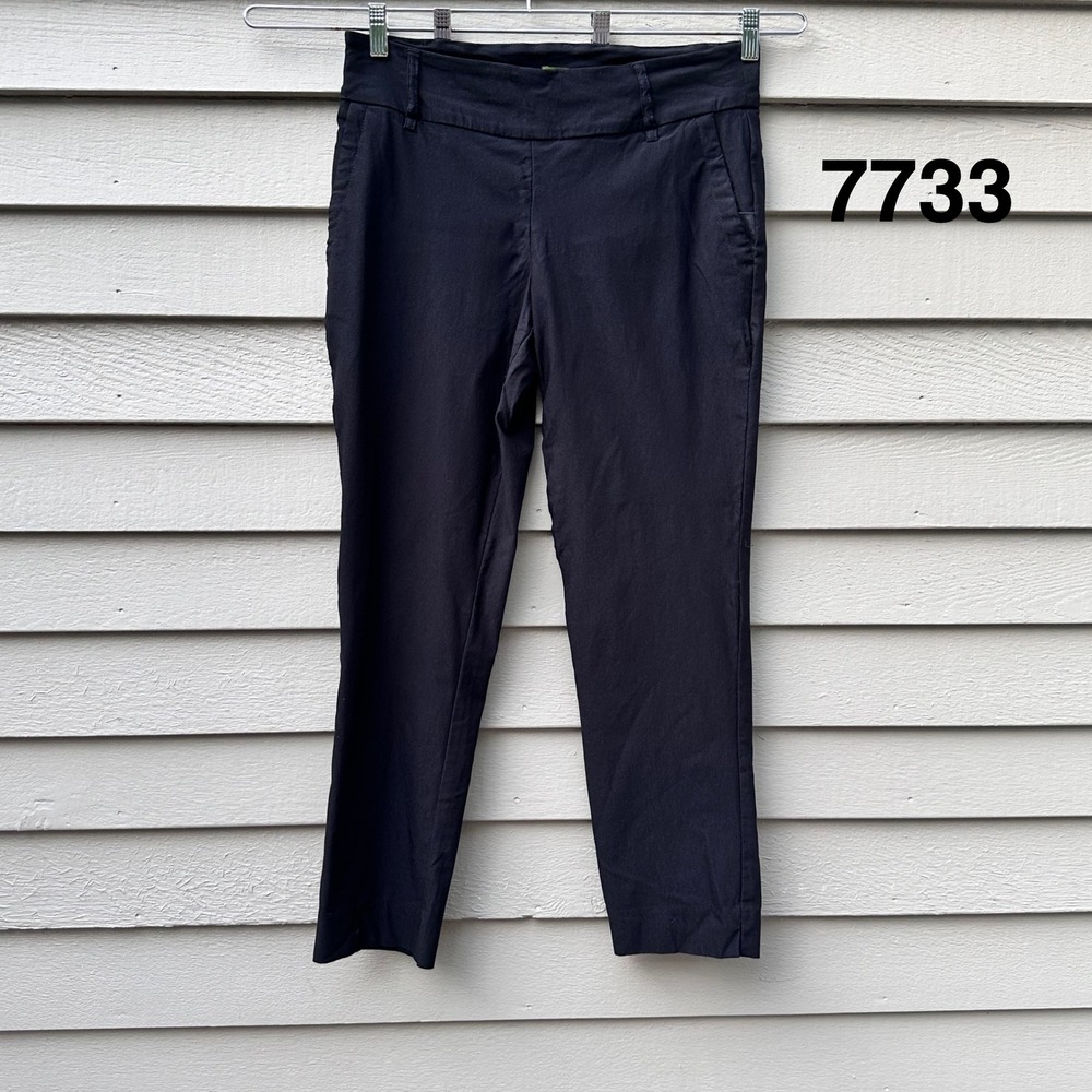 Swing Control Womens Black Pull On Ankle Pants 8003SW Size 10 Stretch Trousers